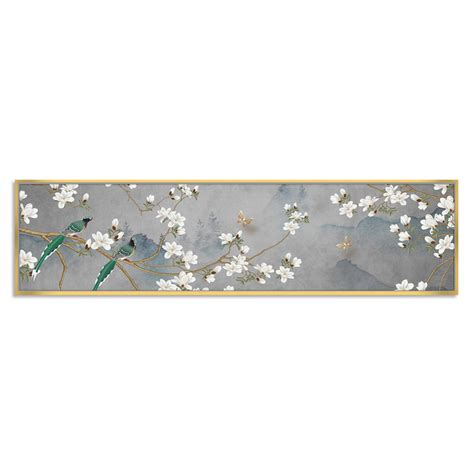 White Floral Love Bird Nature Canvas Painting Wall Art Print, Decorati ...