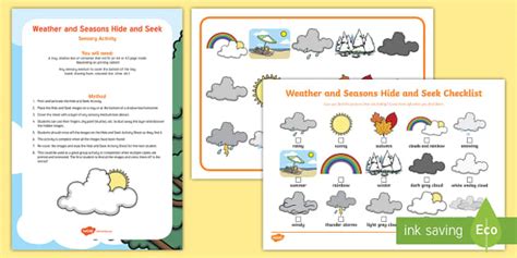 Seasons and Weather 'Hide and Seek' Sensory Activity