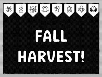 FALL HARVEST! Ready to print Fall Bulletin Board Kit, Fall Classroom ...