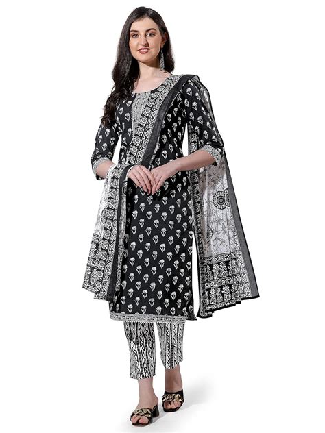 MIRCHI FASHION Women Straight Cotton Jaipuri Batik Print & Hand ...