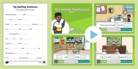 Phase 4 Phonics Dictation Sentences Resource Pack