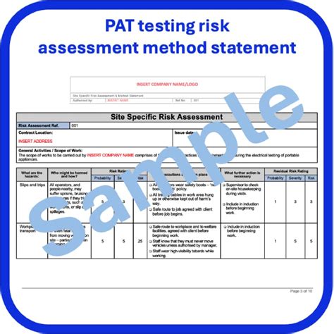 Image result for PAT Testing Risk Assessment