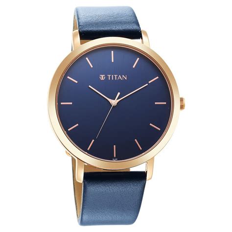 Titan Memento Blue Dial Analog Leather Strap Watch For Men – The Watch ...