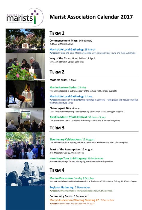 Marist Academic Calendar