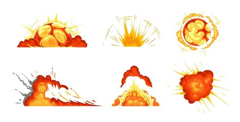 Cartoon explosions. Exploding bomb collection set animation 44626065 Vector Art at Vecteezy