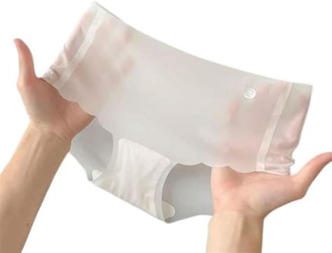 Buy Womens Invisible Thongs Laser Cut Ice Silk Panties | High Waist ...