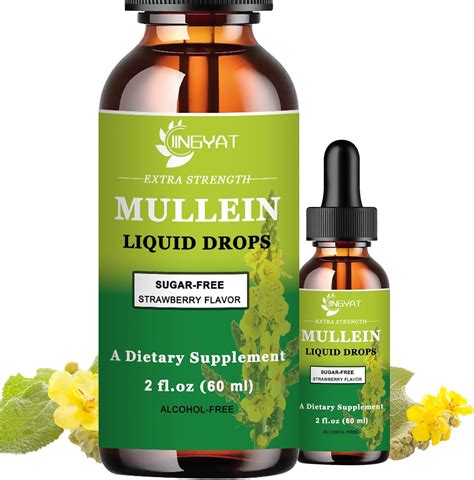 Amazon.com: Extra Strength 2,000mg Mullein Drops for Lungs, Mullein Leaf Extract Supplement ...