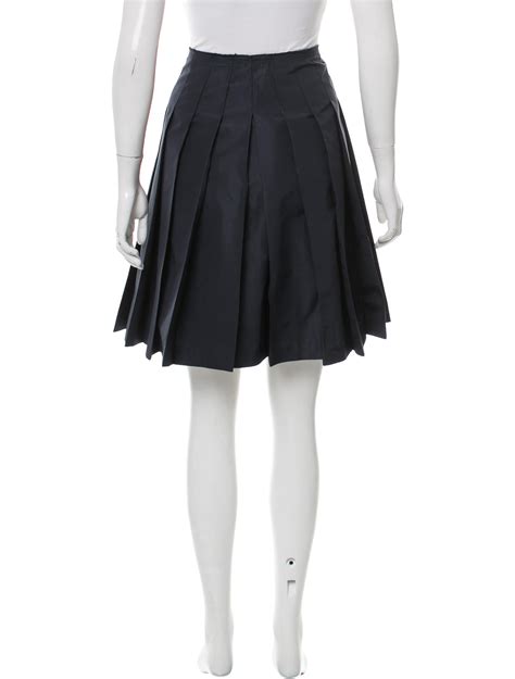 Prada Pleated Knee-length Skirt - Clothing - PRA164288 | The RealReal
