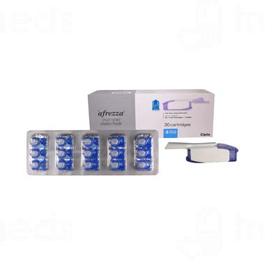 Afrezza 4 Units Oral Inhalations Powder 30 Cartridges 1 Inhaler - Uses ...