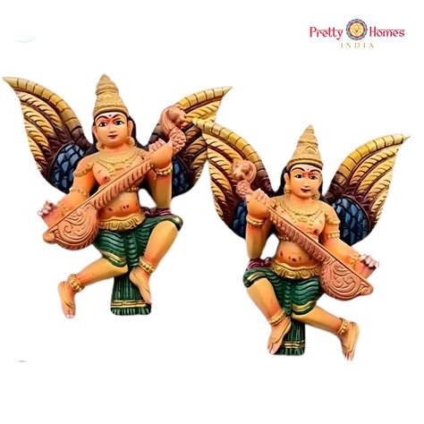Gandharva Wall Hanging — Teak (Musical) 12x12 | Pretty Homes India