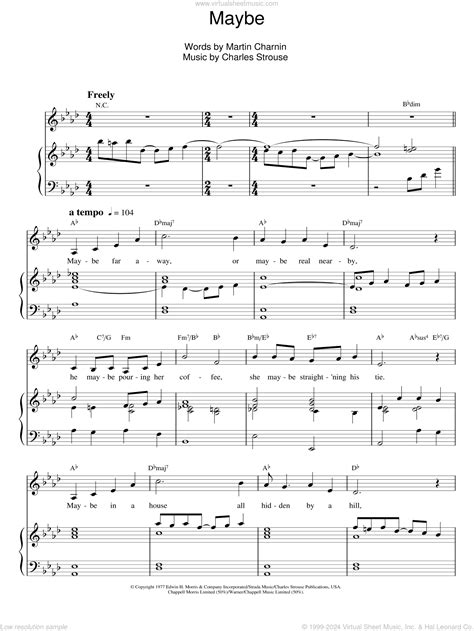 Maybe sheet music for voice and piano (PDF-interactive)
