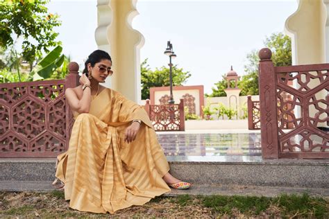 Beige Feather Soft Saree - House of Vardha