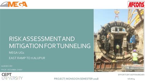 RISK ASSESSMENT AND MITIGATION FOR TUNNELING | CEPT - Portfolio