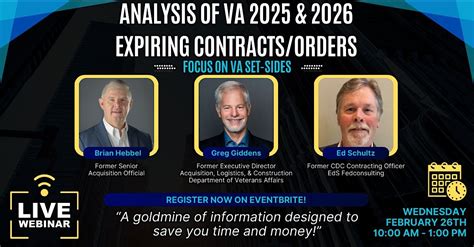 Analysis of VA FY 2025 and 2026 Expiring Contracts & Orders, February ...