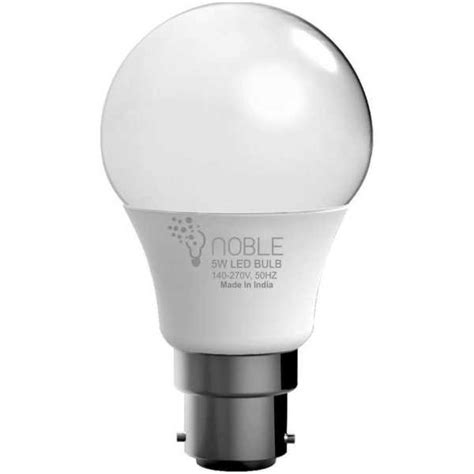 Noble 5W B22 Cool White LED Bulb (Aluminium) Price in India, Specs ...