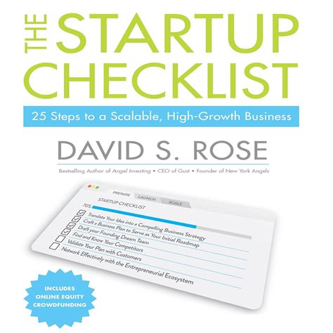 The Startup Checklist: 25 Steps to a Scalable, High-Growth Business ...