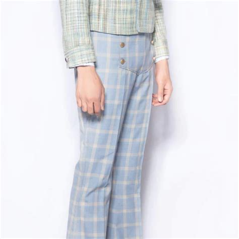 Well Plaid Bell-Bottom Trouser