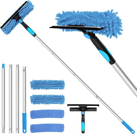 Amazon.com: Window Cleaning Brush with Long Handle, Curved Window ...