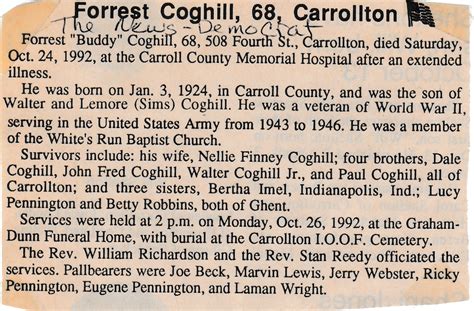 Carroll County Obituaries