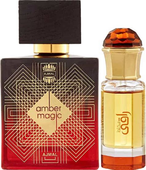 Buy AJMAL AMBER MAGIC EDP 100ML PERFUME FOR MEN AND MUKHALLAT RAAQI CP ...