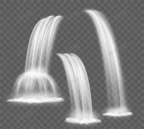 手绘立体瀑布质感流水元素素材下载-正版素材401814489-摄图网
