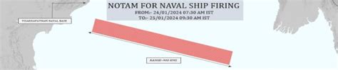 NOTAM Issued For Naval Ship Firing In The Bay of Bengal | Indian ...