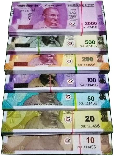 Divine Dummy Currency Notes Combo, Fun Playing All Indian Rupees ...