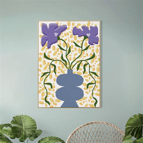 Purple Floral Vase Wall Art Canvas Wall Painting – Nestroots