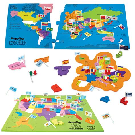 Mapology combo: India and World with Capitals and Flags of the ...