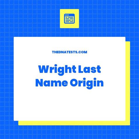Wright Last Name Origin - Meaning, History and Popularity