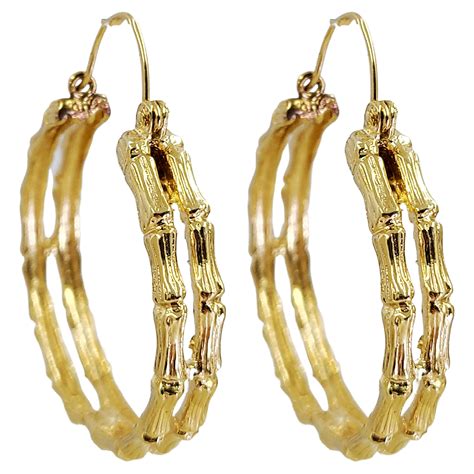 Cartier Pavé Diamond 'Bamboo' Hoop Earclips at 1stDibs
