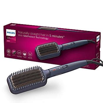 Buy Philips Hair Brush, Hair Straightening Brush for naturally straight ...