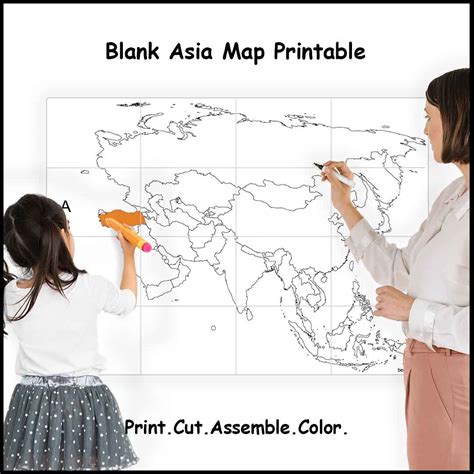 Image result for Printable Map of Asia