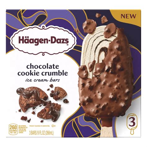 Haagen-Dazs Chocolate Cookie Crumble Ice Cream Bars - Shop Bars & pops ...