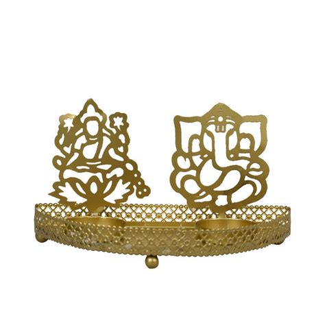 Roshni Lakshmi Ganesh Tealight Candle Holder — IKIRU