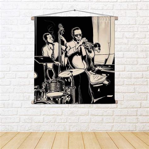 ArtzFolio Jazz Band Canvas Fabric Painting Tapestry | Scroll Art ...