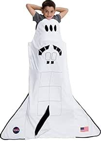 Silver Lilly Spaceship Blanket - Plush Fleece Rocket Ship Sleeping Bag ...