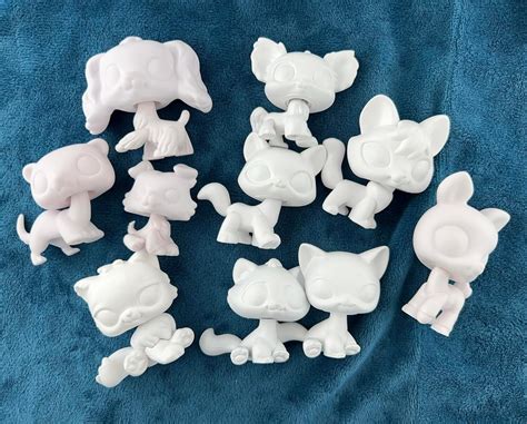 Custom LPS Toys White Bases Random 12x LPS White Molds Design by Yourself Rare | eBay