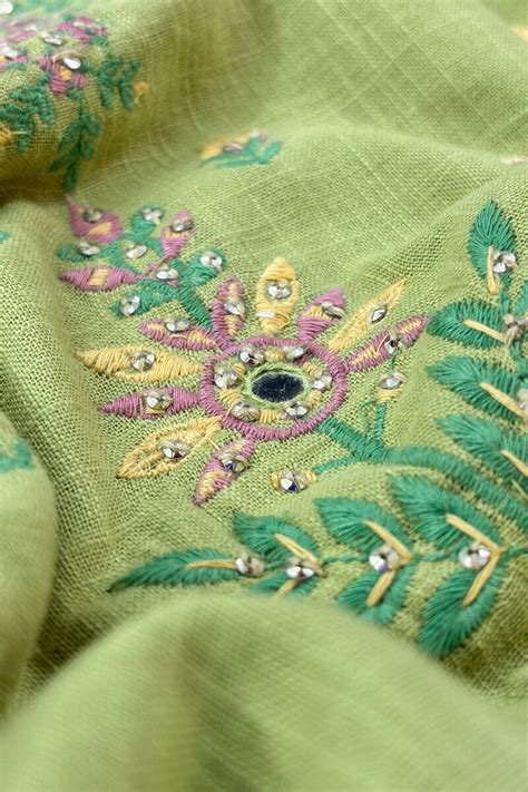 Buy Green Handcrafted Straight Gauze Slub Kurta for Women | Daily Wear ...