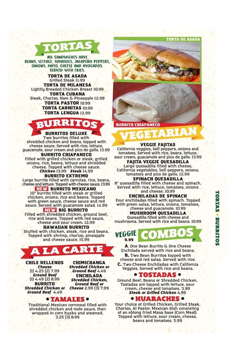 Menu - Chiapas Mexican Grill OH