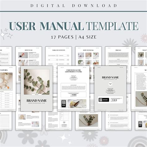 User Manual Template | User Guide Template | Product Instruction Manual ...