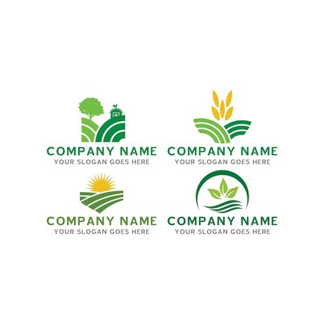 Farm logo nature logo vector | Premium Vector