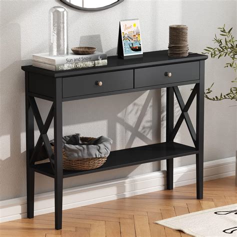 Amazon.com: Knocbel 35.5 Inch Antique Entry Console Table with Drawers ...