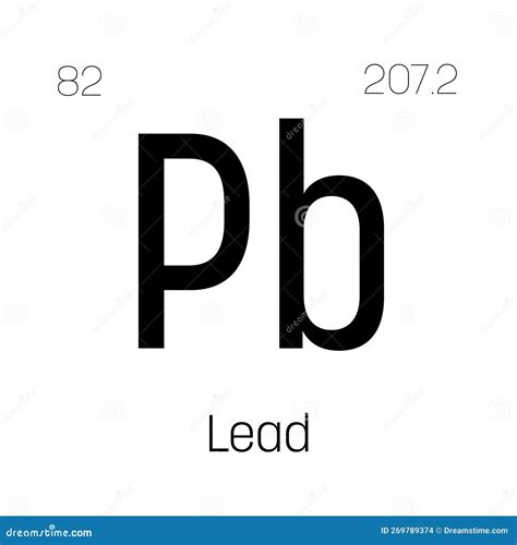 Lead, Pb, Periodic Table Element Stock Illustration - Illustration of ...