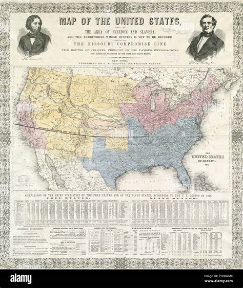 Map united states slavery hi-res stock photography and images - Alamy