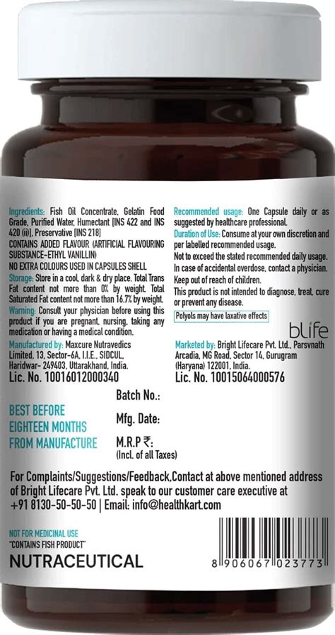 Buy HEALTHKART SALMON OMEGA-3 SUPPLEMENT 60 SOFTGELS Online & Get Upto ...