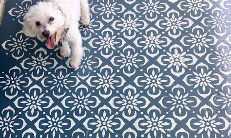 Painting & Stenciling Concrete Floors - DIY - Sarah Camille's Scoop ...