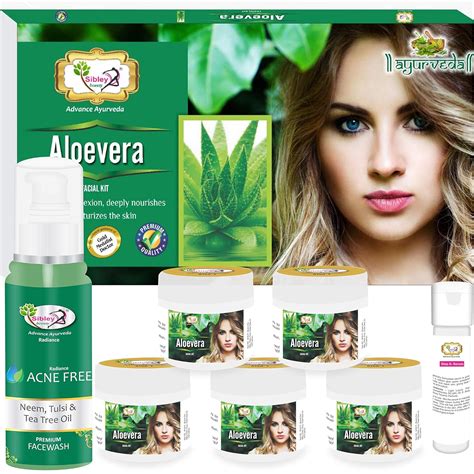Sibley Beauty Facial Kit Combo of Aloe Vera Facial Kit (155 gm + 10 ml ...