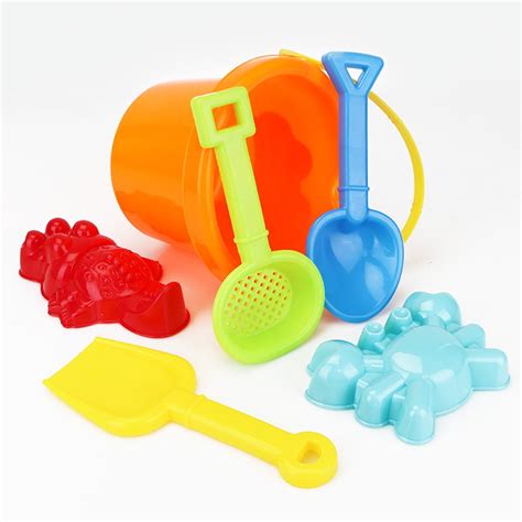 Buy Windfall Kids Beach Sand Toys Set Cartoon Mold Bucket Castle ...