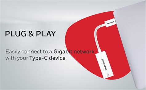 Honeywell High-Speed Type C to RJ45 Gigabit Ethernet Adapter, 10/100 ...